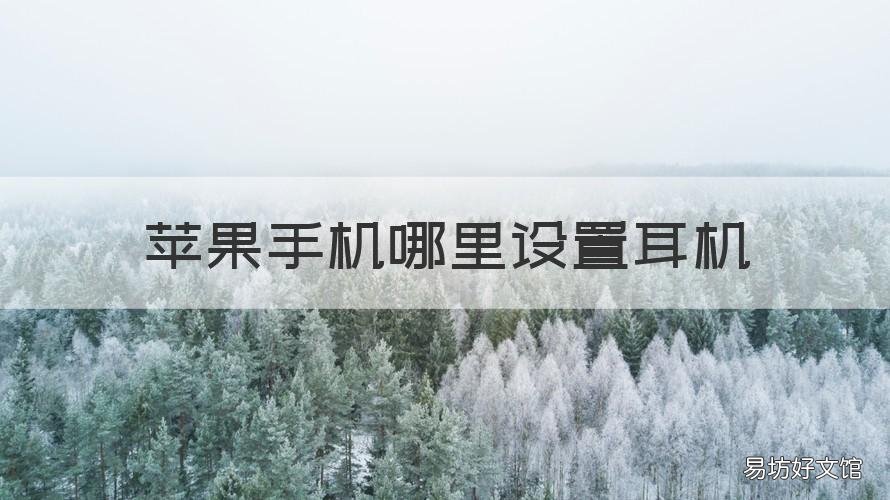 苹果手机哪里设置耳机 苹果手机哪里设置耳机电量