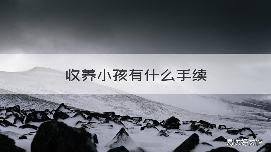 收养小孩有什么手续