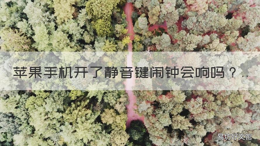 苹果手机开了静音键闹钟会响吗 苹果开启静音键闹钟会不会响