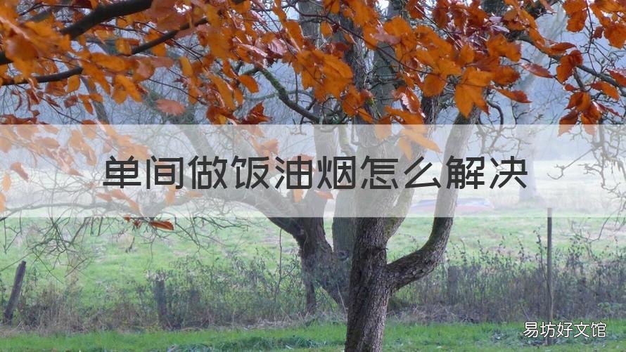 单间做饭油烟怎么解决 单间没有抽油烟机能做饭吗