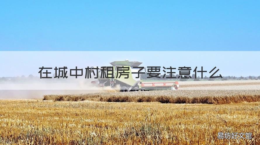 在城中村租房子要注意什么 怎么在城中村租房