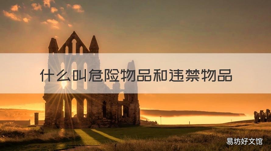 什么叫危险物品和违禁物品 携带危险物品或者违禁物品这类行为有哪些危害
