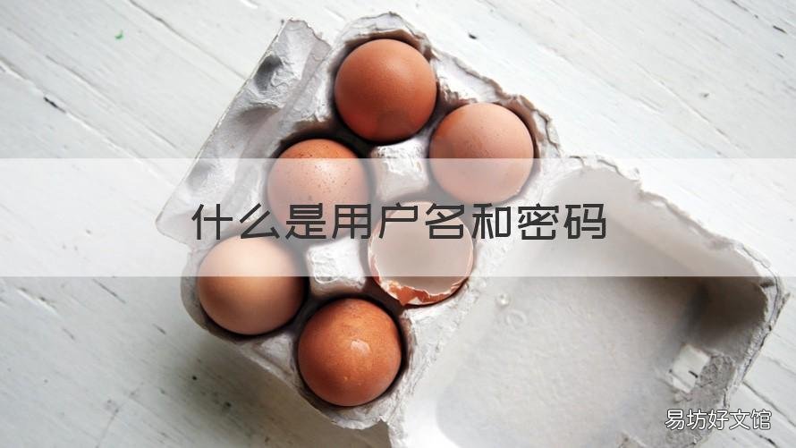 什么是用户名和密码 用户名跟密码是什么