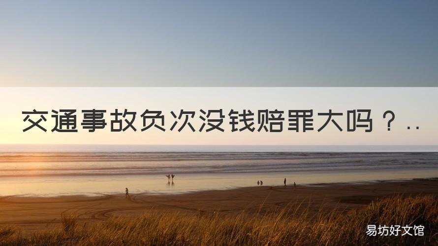 交通事故负次没钱赔罪大吗