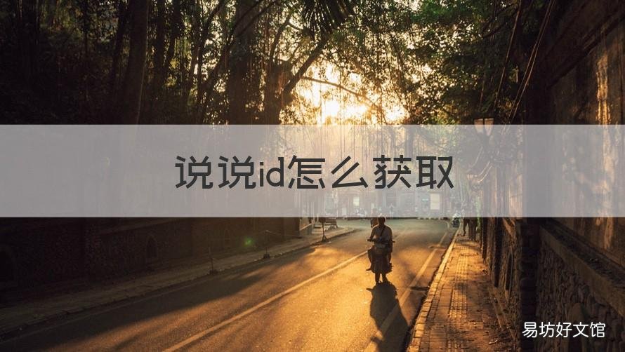 说说id怎么获取 说说ID获取