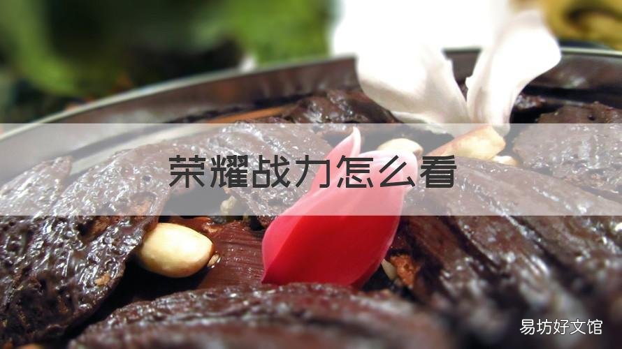 荣耀战力怎么看 王者荣耀英雄荣耀战力怎么看
