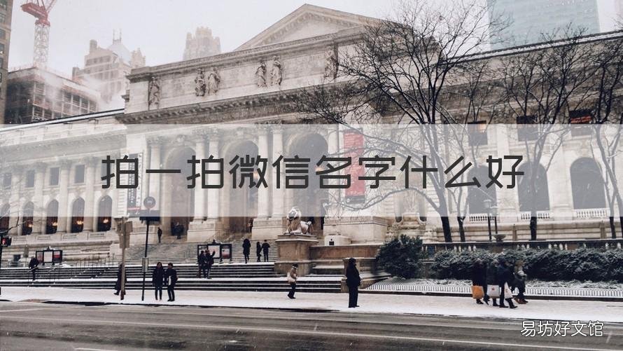 拍一拍微信名字什么好 微信拍一拍 名字
