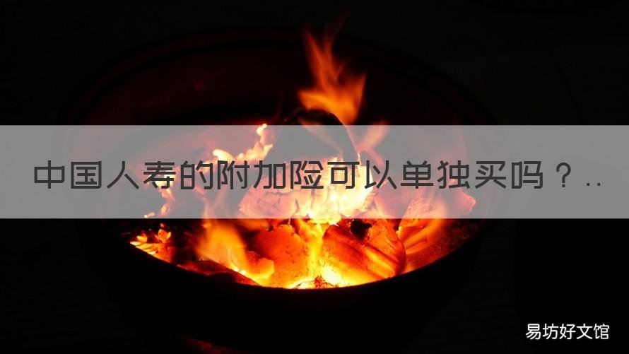 中国人寿的附加险可以单独买吗 人寿保险可以只买附加险吗