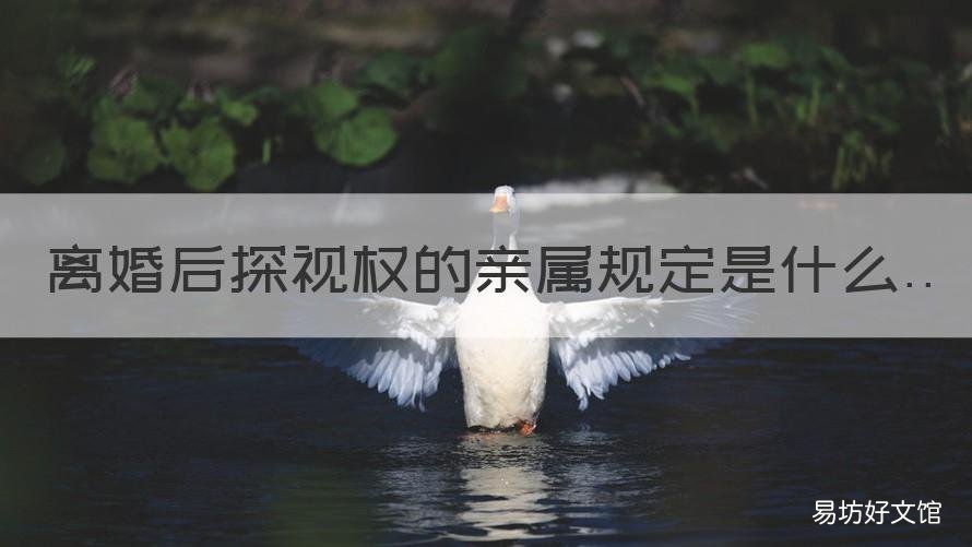 离婚后探视权的亲属规定是什么 离婚以后孩子的探视权是怎么规定的