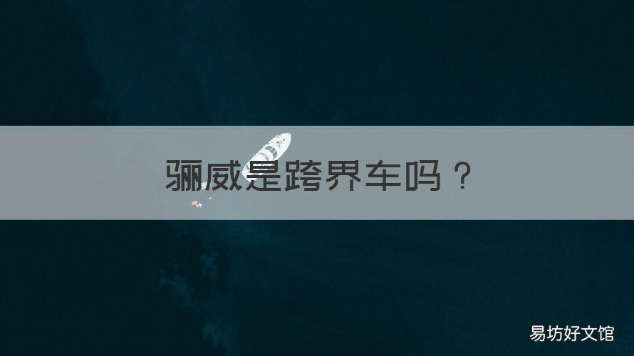 骊威是跨界车吗 骊威是合资车吗