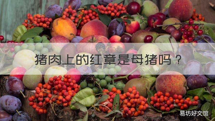 猪肉上的红章是母猪吗 猪肉上面的红章是什么意思