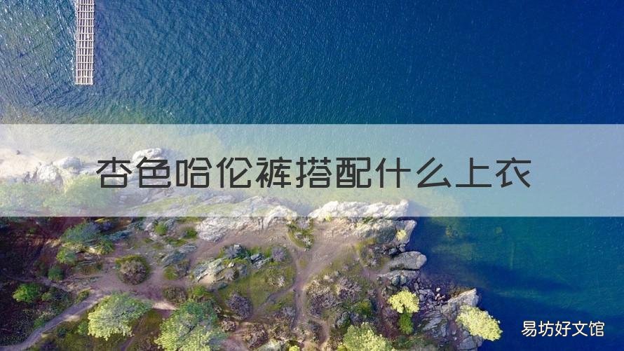 杏色哈伦裤搭配什么上衣 杏色哈伦裤搭配什么上衣男