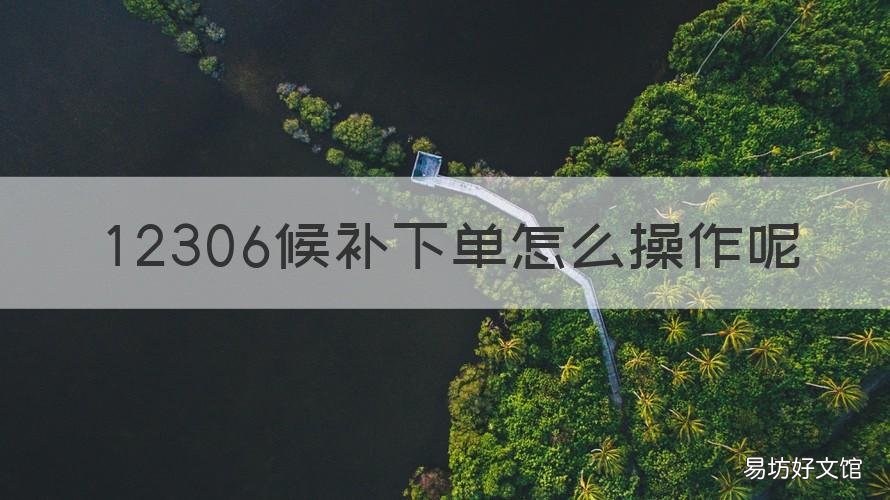 12306候补下单怎么操作呢 12306候补下单是什么意思