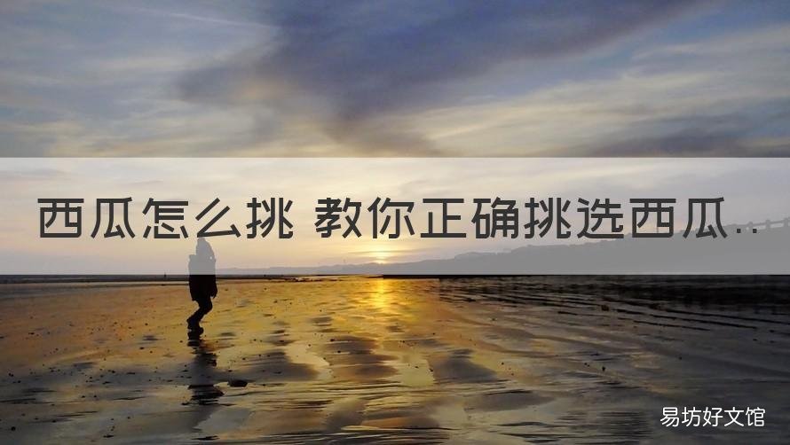 西瓜怎么挑 教你正确挑选西瓜 怎么挑西瓜教你几招挑选好西瓜
