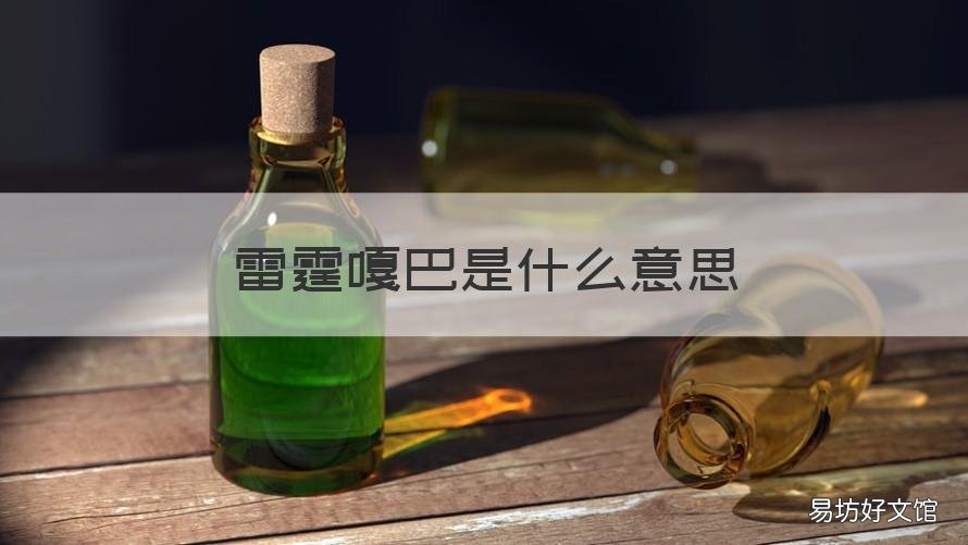 雷霆嘎巴是什么意思 雷霆嘎巴是什么意思抖音