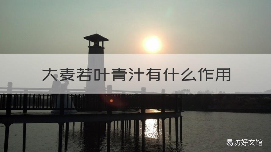 大麦若叶青汁有什么作用 大麦若叶青汁都有什么作用