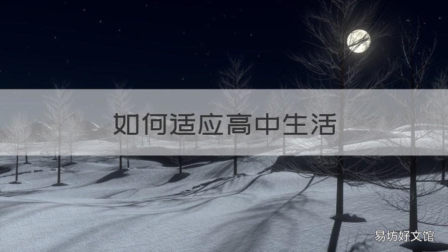 如何适应高中生活 如何适应高中生活的建议英语作文