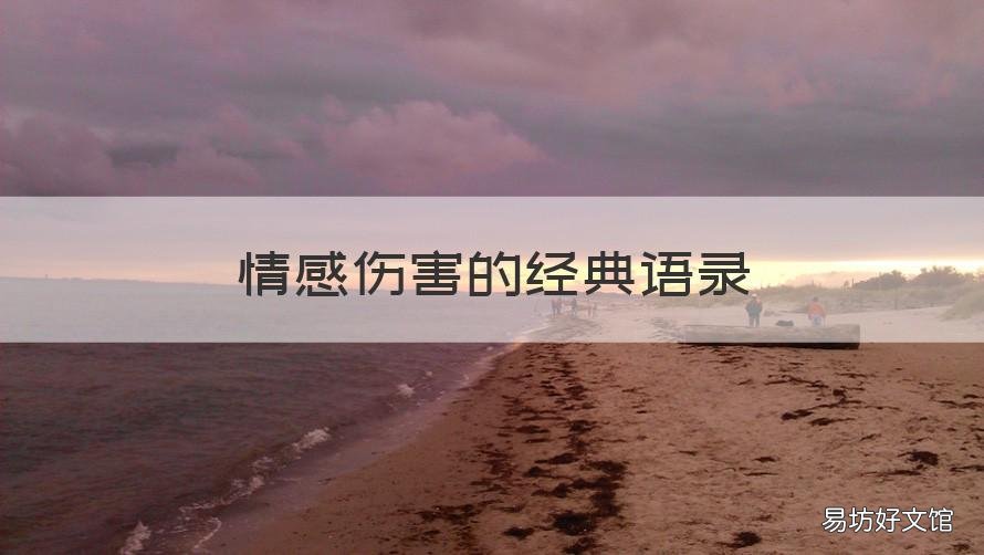 情感伤害的经典语录 情感伤害的经典语录短句