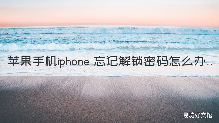 苹果手机iphone 忘记解锁密码怎么办 苹果手机iphone 忘记解锁密码怎么解