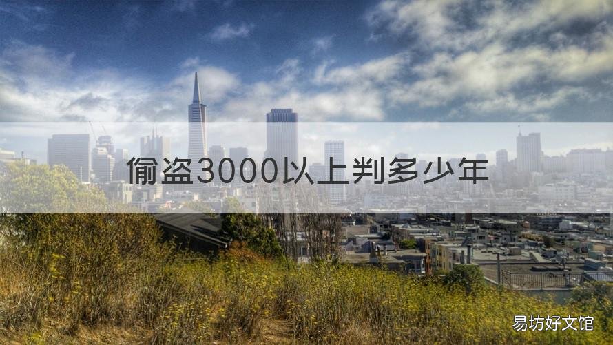 偷盗3000以上判多少年 偷盗三万以上判多少年