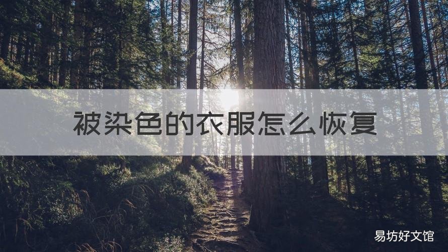 被染色的衣服怎么恢复 染色的衣服怎么恢复颜色