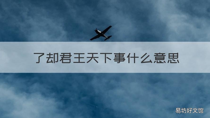 了却君王天下事什么意思 了却君王天下事下一句是啥