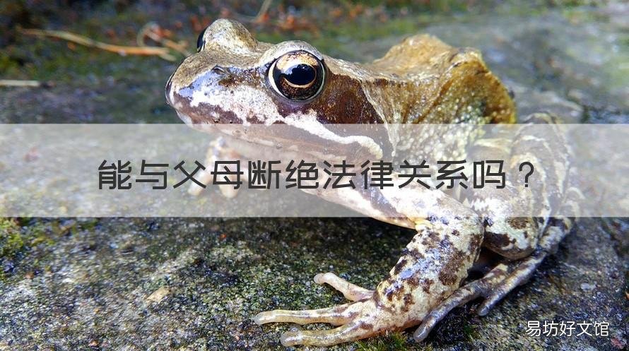 能与父母断绝法律关系吗 法律允许断绝父母关系吗
