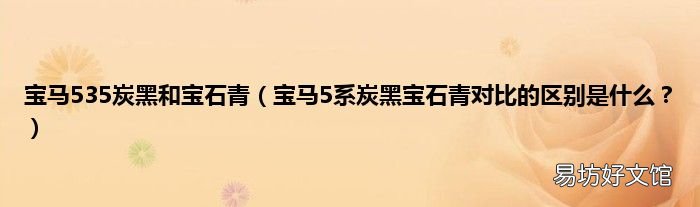 宝马5系炭黑宝石青对比的区别是什么? 宝马535炭黑和宝石青