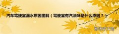驾驶室有汽油味是什么原因？ 汽车驾驶室漏水原因图解