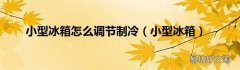 小型冰箱 小型冰箱怎么调节制冷