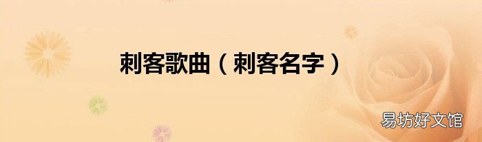 刺客名字 刺客歌曲