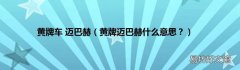 黄牌迈巴赫什么意思？ 黄牌车 迈巴赫