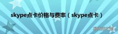skype点卡 skype点卡价格与费率