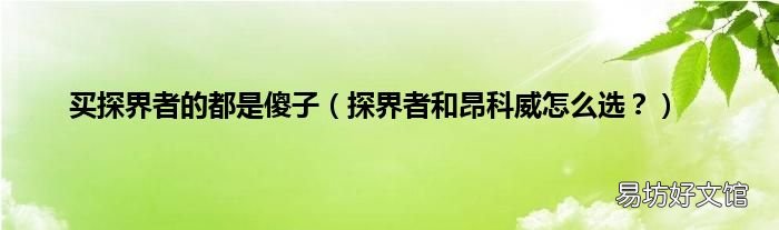 探界者和昂科威怎么选? 买探界者的都是傻子