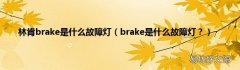brake是什么故障灯？ 林肯brake是什么故障灯