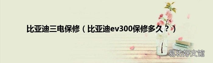 比亚迪ev300保修多久？ 比亚迪三电保修