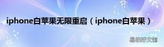 iphone白苹果 iphone白苹果无限重启