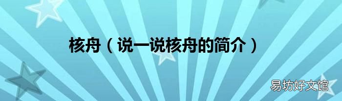 说一说核舟的简介 核舟
