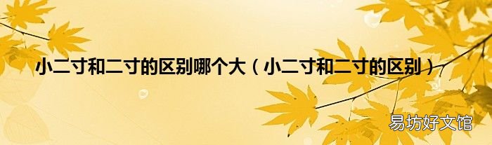 小二寸和二寸的区别 小二寸和二寸的区别哪个大