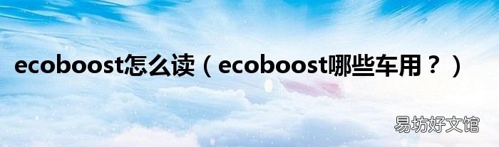 ecoboost哪些车用? ecoboost怎么读