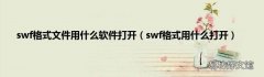 swf格式用什么打开 swf格式文件用什么软件打开