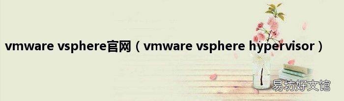 vmware vsphere hypervisor vmware vsphere官网