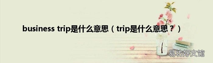 trip是什么意思? business trip是什么意思
