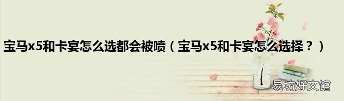宝马x5和卡宴怎么选择? 宝马x5和卡宴怎么选都会被喷