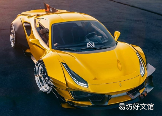 法拉利488 Pista Blondie展示大型宽体镀铬轮毂