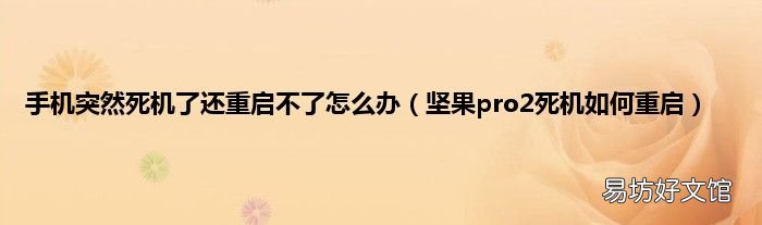 坚果pro2死机如何重启 手机突然死机了还重启不了怎么办