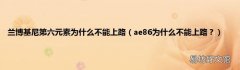 ae86为什么不能上路？ 兰博基尼第六元素为什么不能上路
