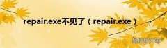 repair.exe repair.exe不见了