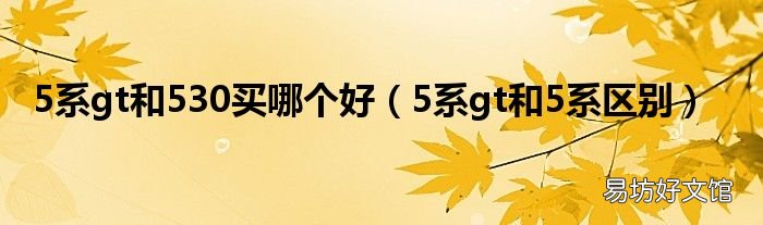 5系gt和5系区别 5系gt和530买哪个好