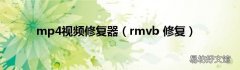 rmvb 修复 mp4视频修复器